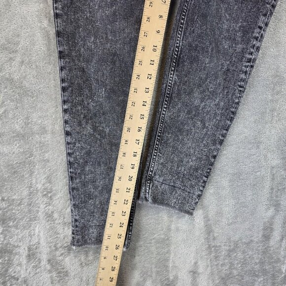 Levis Mom Jean Jeans Womens 26 Black Gray Acid Wash High Rise Button Fly Tapered - Picture 11 of 14